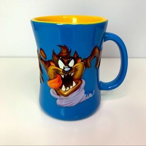 Looney Tunes Taz Tasmanian Devil Blue 3D Coffee Mug 2001 Warner Bros Xpres